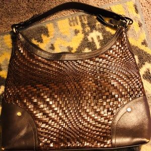 Cole Haan Genevieve Woven Hobo Handbag